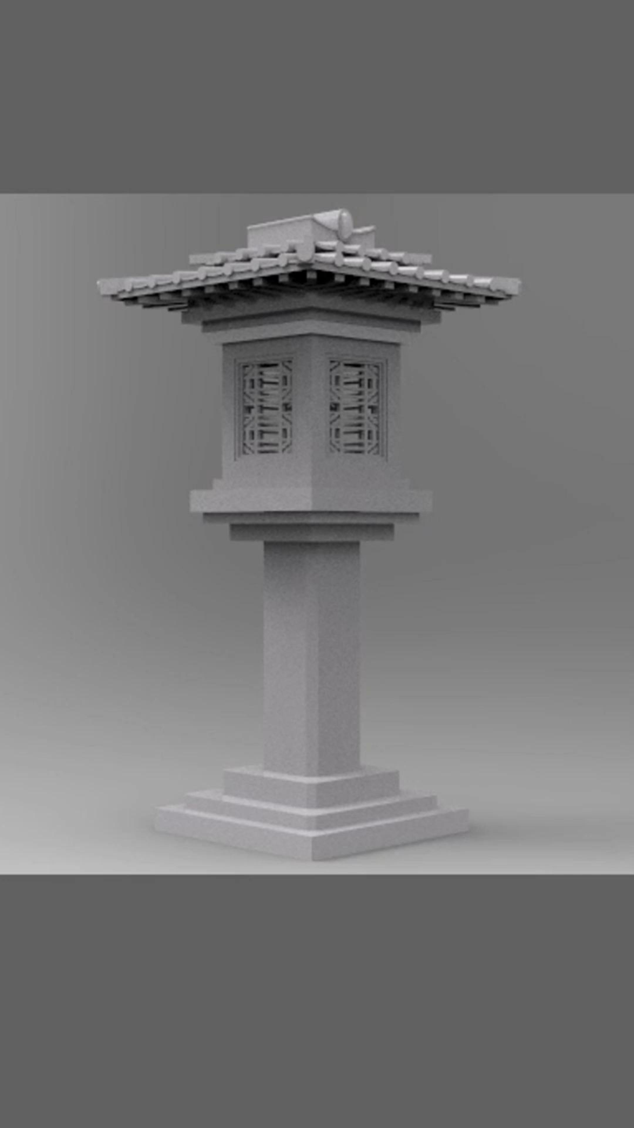 ZBrush軟件建模,，石亭設(shè)計(jì)過(guò)程大放送